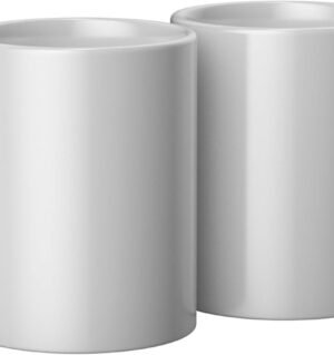 Blank Mug, Ceramic-Coated, Dishwasher & Microwave Safe Mug to Decorate,  Mug Press & Infusible Ink Compatible,15 Oz Sublimation Mug, Ideal for Crafts and Printing, 2 Count, White