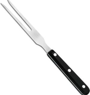 Meat Cooking Fork Stainless Steel Fork - 10.8" Metal Serving Forks for Meat Carving Heavy Duty Two Prong Meat Fork for Grill Lifting Barbecue Fork