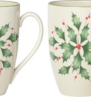 2-Piece  Mug Set, 2 Count (Pack of 1), Red & Green
