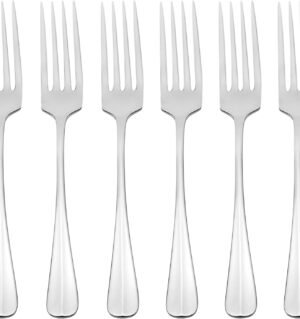 Flatware Dinner Forks, Set of 6, 18/0 Stainless Steel, Silverware Set, Dishwasher Safe