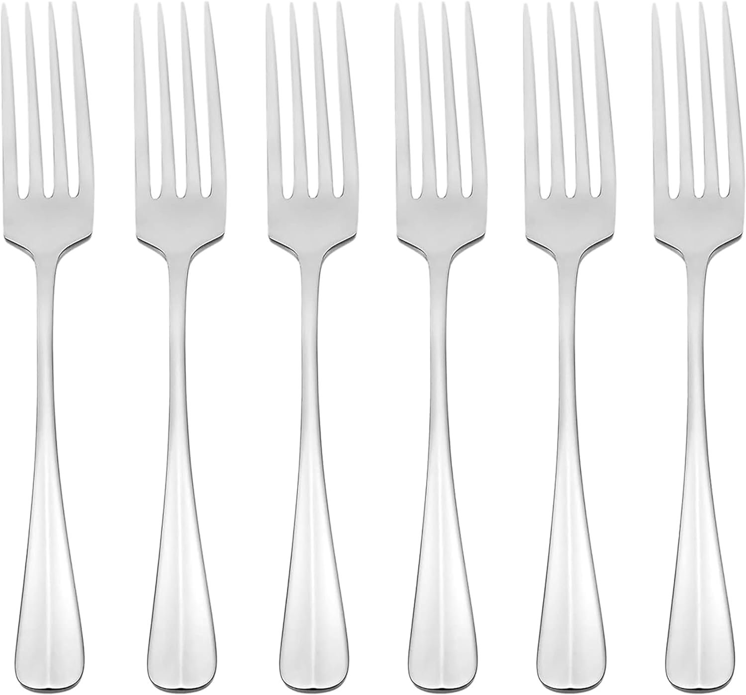 Flatware Dinner Forks, Set of 6, 18/0 Stainless Steel, Silverware Set, Dishwasher Safe