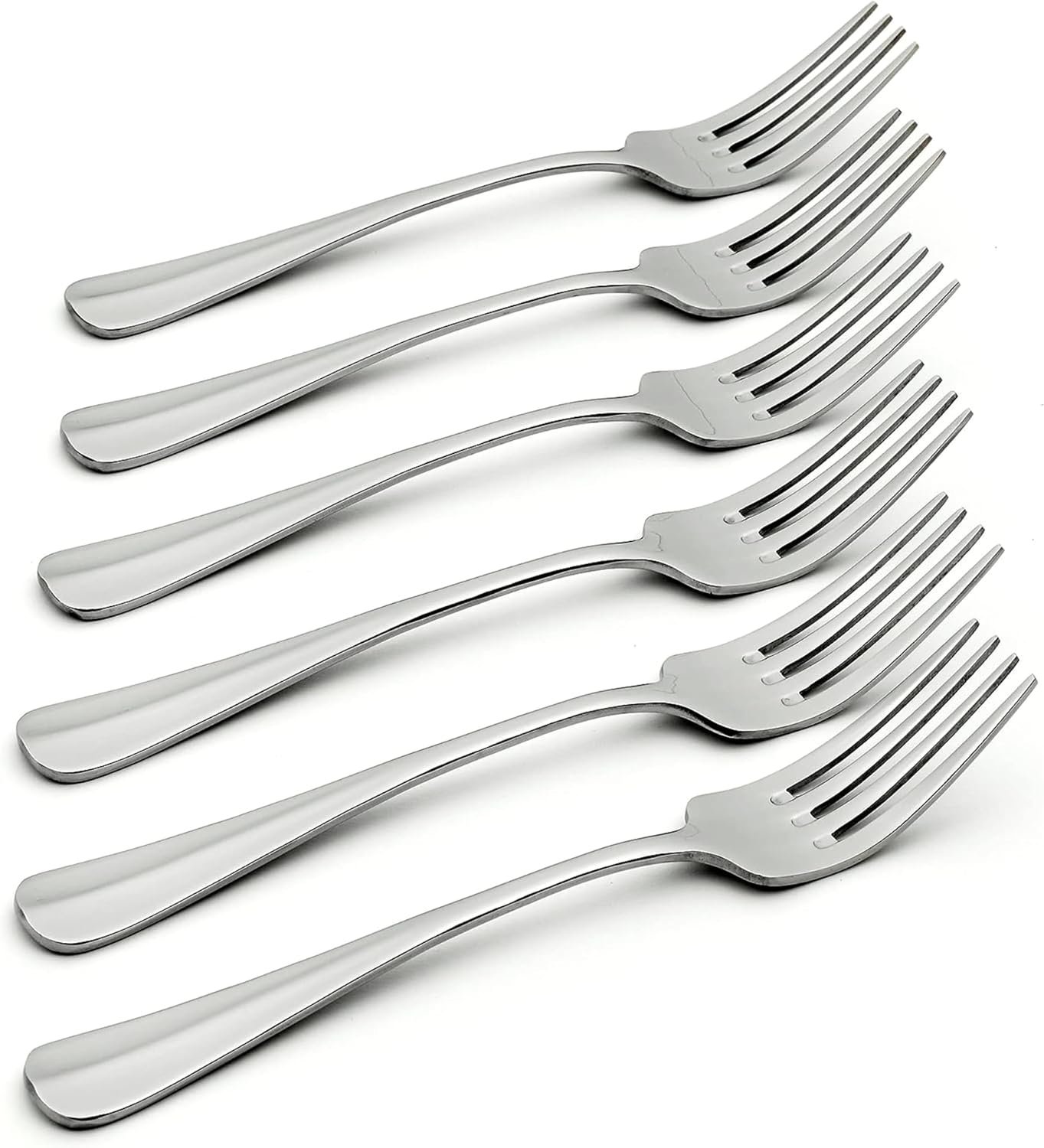 Flatware Dinner Forks, Set of 6, 18/0 Stainless Steel, Silverware Set, Dishwasher Safe - Image 2